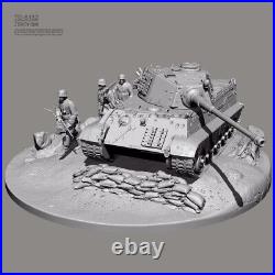 1/35 resin figure model Kit 3D printing of WW II tanks and soldiers Unassembled