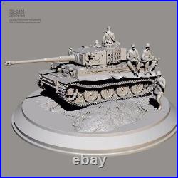 1/35 resin figures model 3D printing of WW II tanks and soldiers unassembled