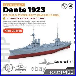 1/400 Military Model Kit Italy Dante Alighieri Battleship 1923 Full Hull