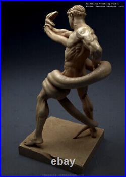 An Athlete Wrestling with Python Unpainted Model GK Blank Unassembled Kit Stock