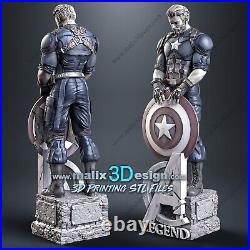 Captain America 3d Printed Model Unassembled Unpainted 1/4