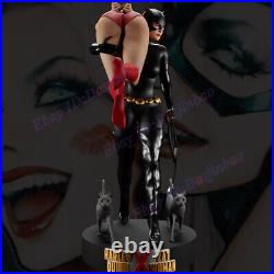 Catwoman Carried Harley Quinn 1/4 3D Print Model Kit Unpainted Unassembled GK