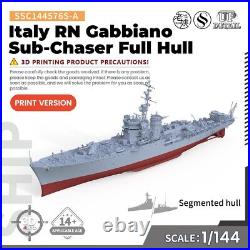 SSC144576S-A 1/144 Military Model Kit Italy RN Gabbiano Sub-Chaser Full Hu