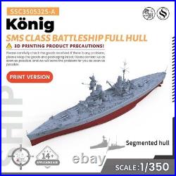 SSC350532S-A 1/350 Military Model Kit SMS Knig Class Battleship Full Hull