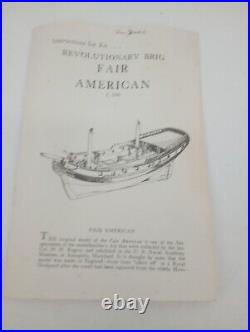 Vintage 1960 Model Shipways Fair American Unassembled/Model Ship Building Book